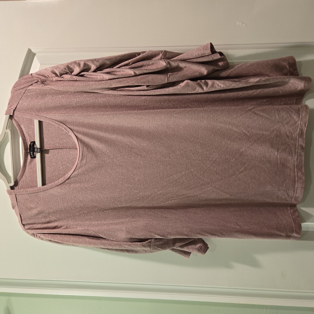 Lane Bryant 3/4 sleeve pink sparkly 💖 top size 22/24